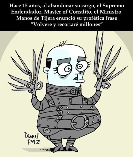"ministro-manos-tijera" por Daniel Paz